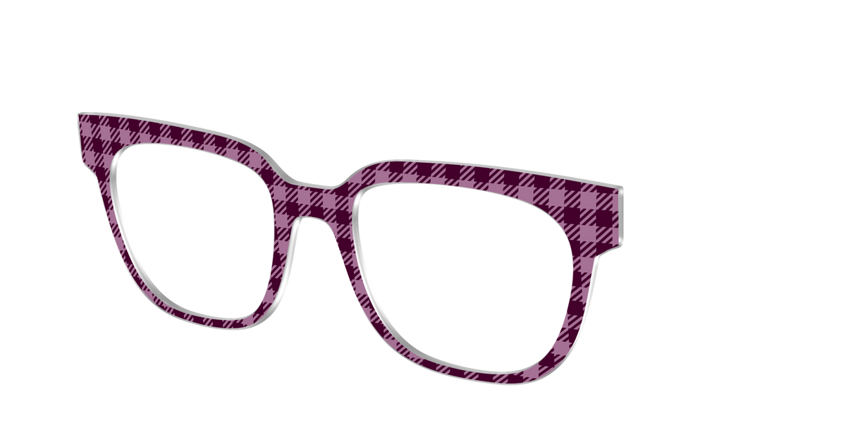 The Merlot Gingham - Angle Top Image - Pair Eyewear