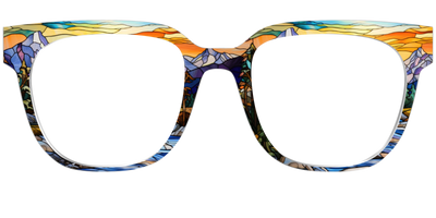 The Mountainscape Stained Glass - Front Top Thumbnail - Pair Eyewear