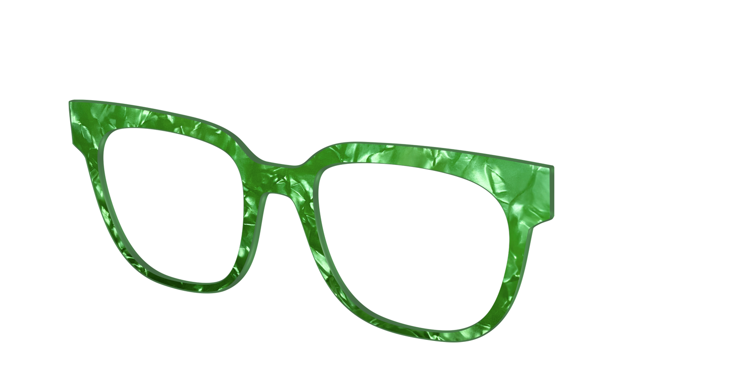 The Peridot Pearl Marble - Angle Top Image - Pair Eyewear