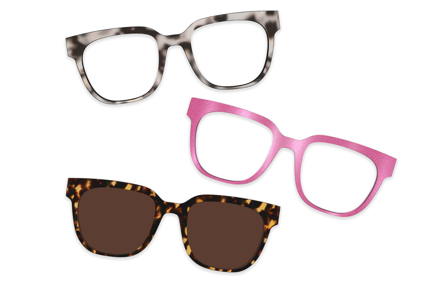 Pink Clear Rose Gold Metal - Set - Product Image 8 - Pair Eyewear