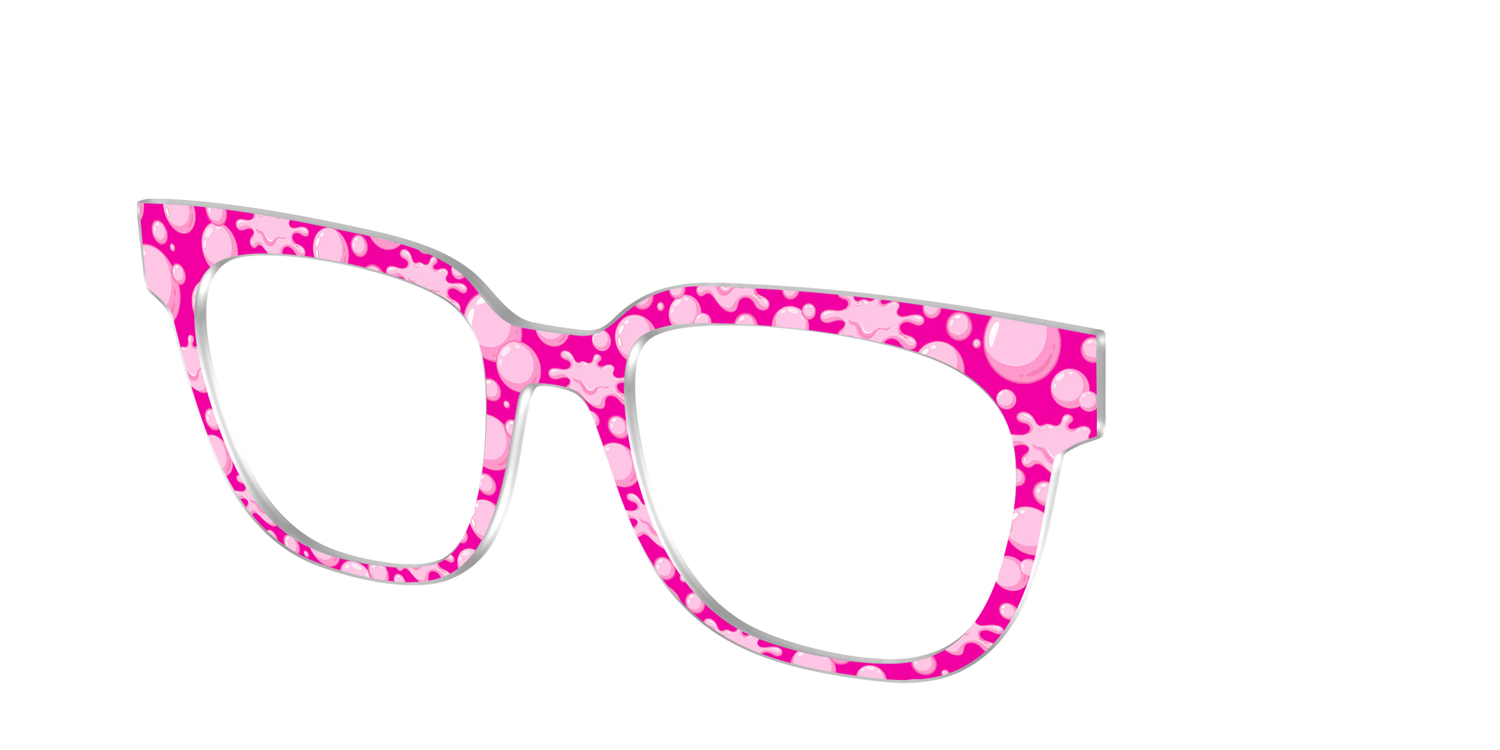 The Pink Pop Bubbles - Angle Top Image - Pair Eyewear