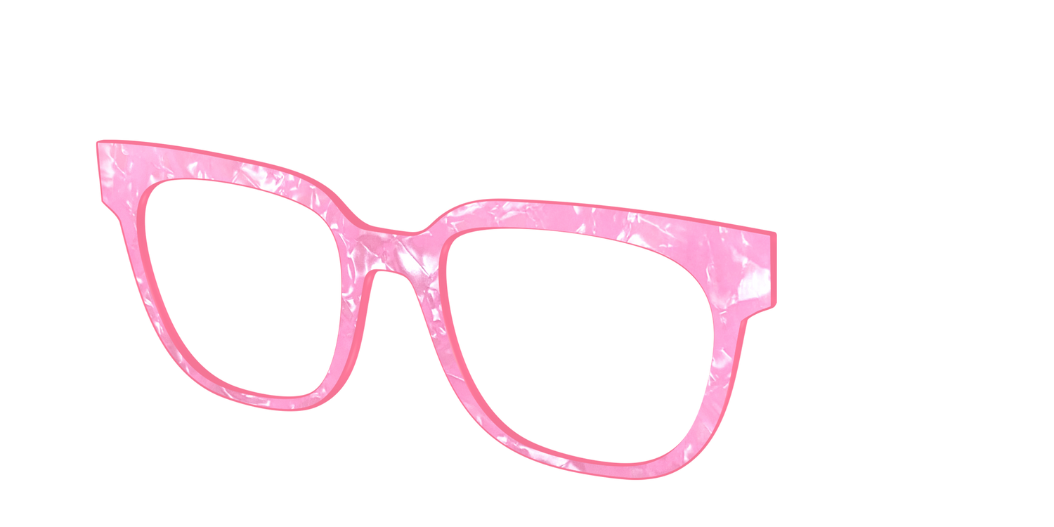 The Pink Tourmaline Pearl Marble - Angle Top Image - Pair Eyewear