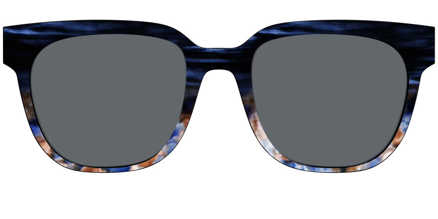 The Polarized Blue Horn Tortoise Sun Top - Front Top Image - Pair Eyewear