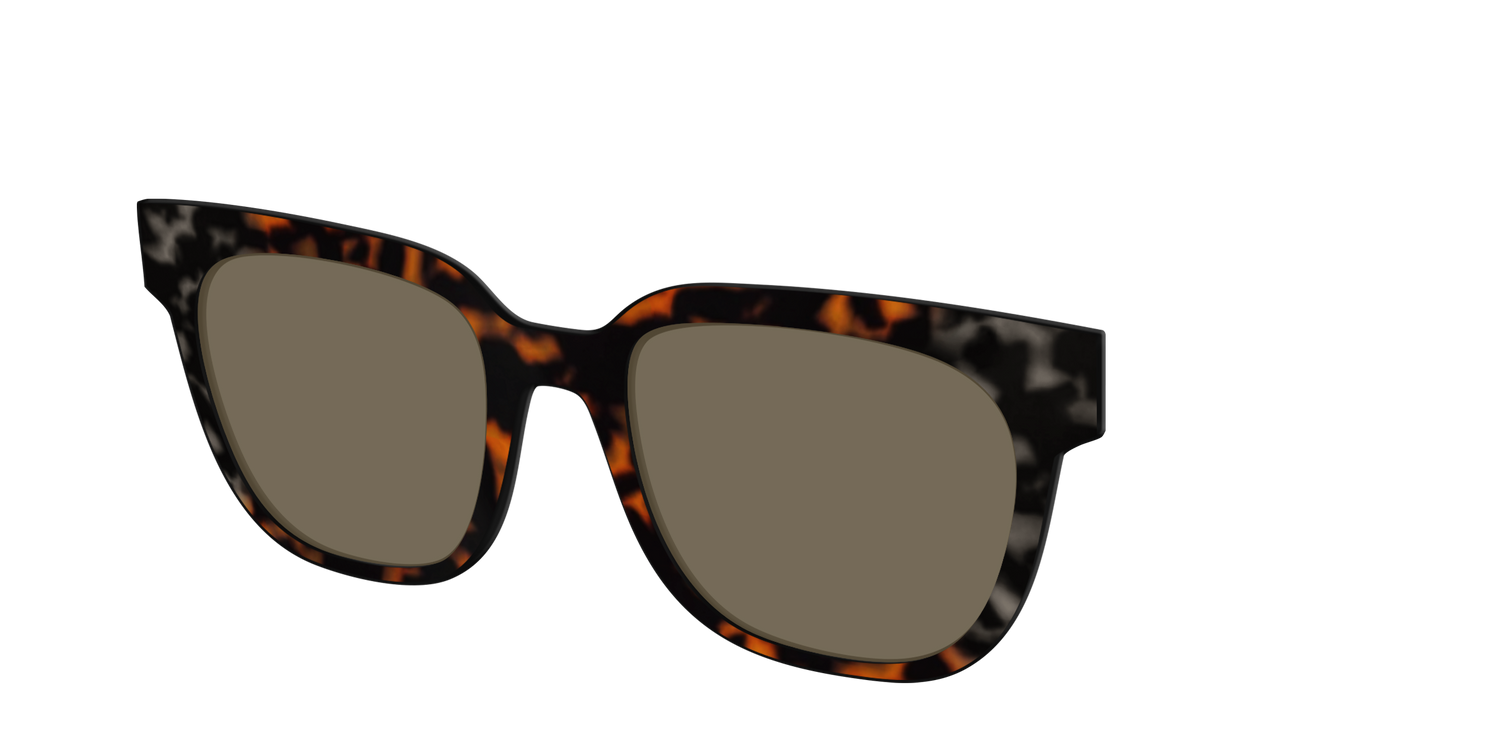 The Polarized Gray & Amber Tortoise Sun Top - Angle Top Image - Pair Eyewear