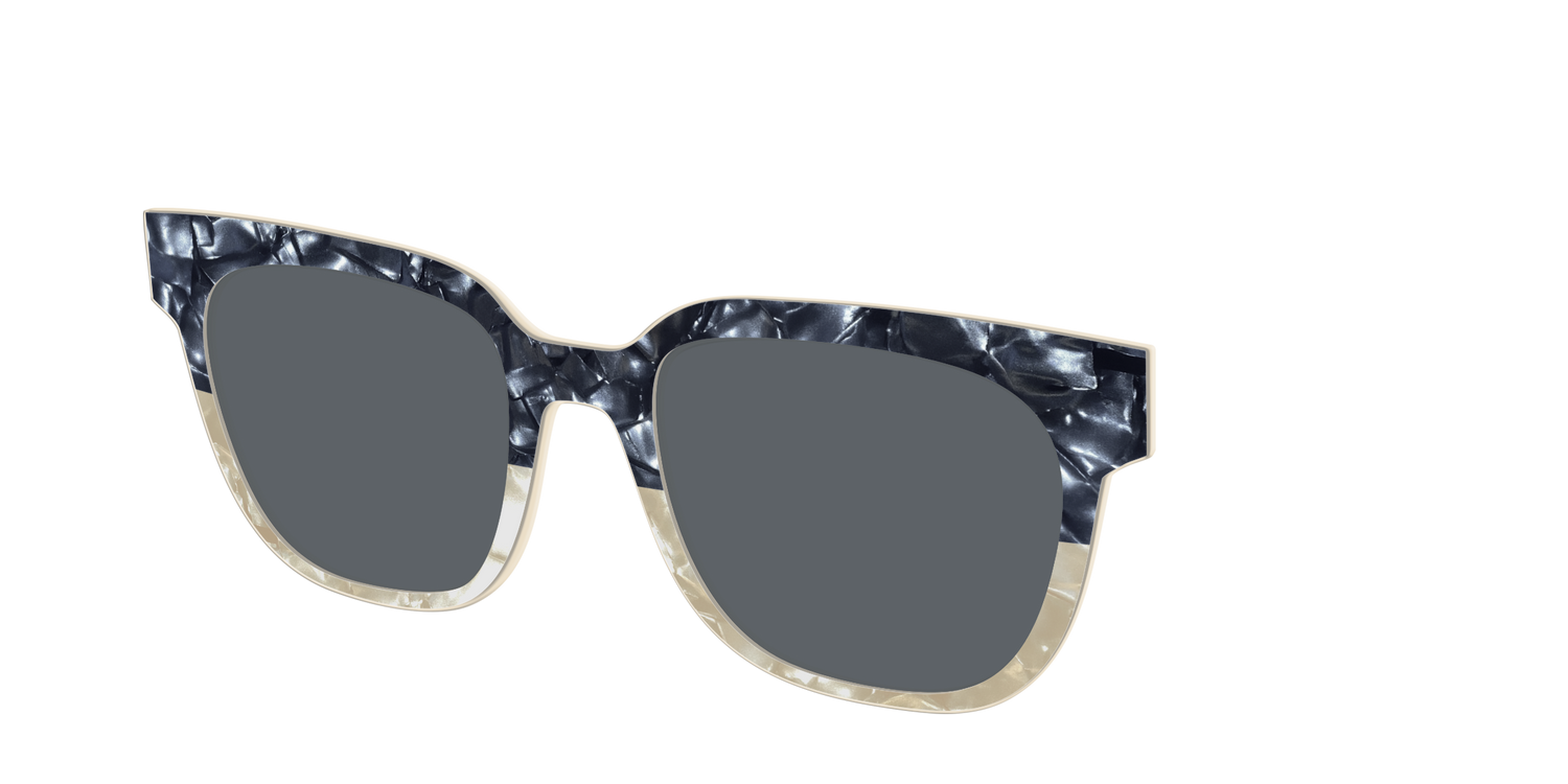 The Polarized Navy to Taupe Pearl Split Sun Top - Angle Top Image - Pair Eyewear