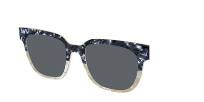The Polarized Navy to Taupe Pearl Split Sun Top - Angle Top Thumbnail - Pair Eyewear