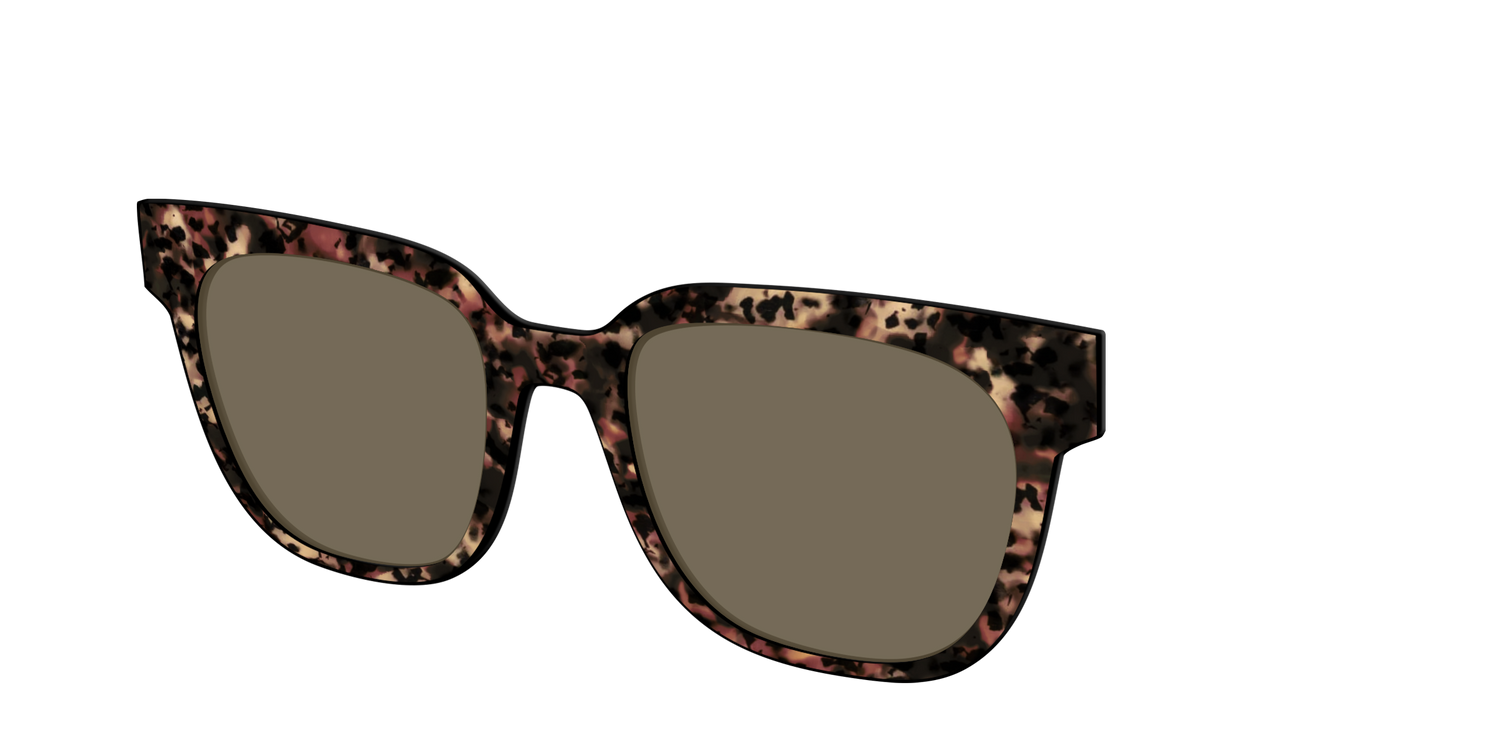The Polarized Sienna Tortoise Sun Top - Angle Top Image - Pair Eyewear