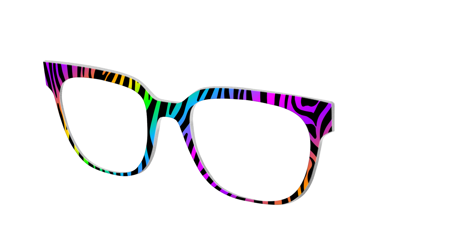 The Prismatic Zebra - Angle Top Image - Pair Eyewear