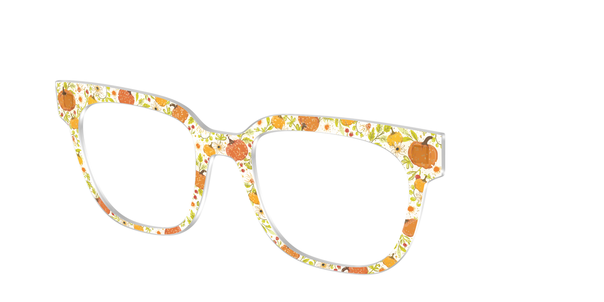 The Pumpkin Patch Crystal with Glitter - Angle Top Image - Pair Eyewear