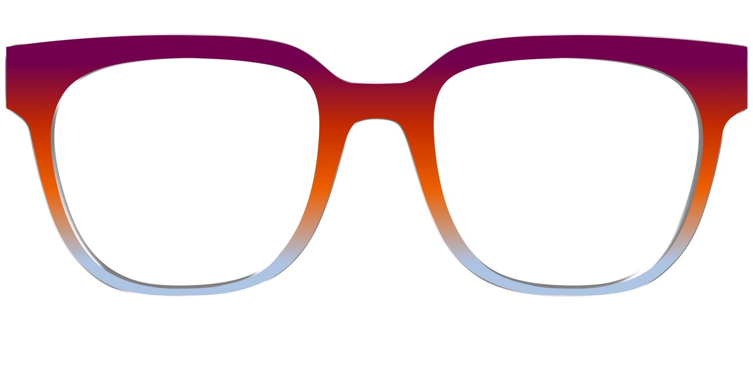 The Raspberry to Periwinkle Gradient - Front Top Image - Pair Eyewear