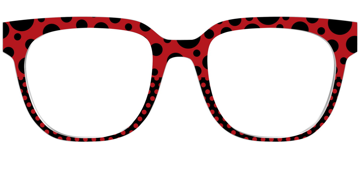 The Red Spotted Split - Front Top Image - Pair Eyewear
