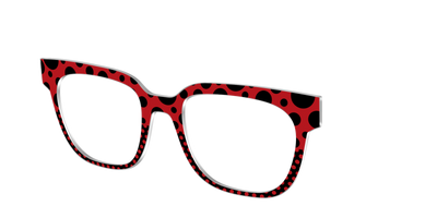 The Red Spotted Split - Angle Top Thumbnail - Pair Eyewear