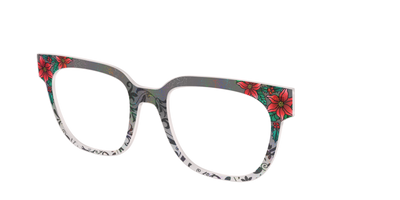 The Romantic Poinsettia Holographic Crystal - Angle Top Thumbnail - Pair Eyewear