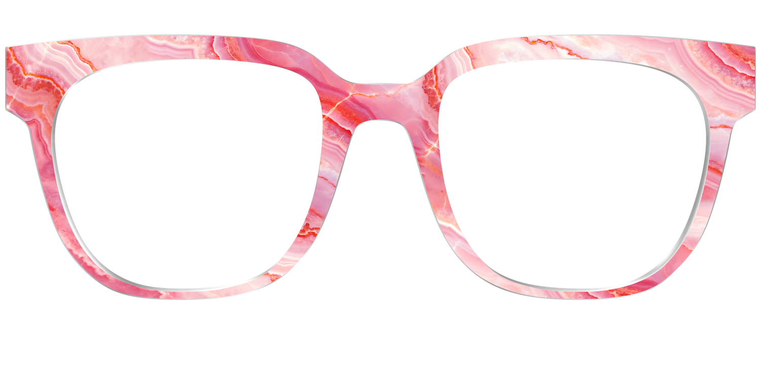 The Rose Quartz Geode - Front Top Image - Pair Eyewear