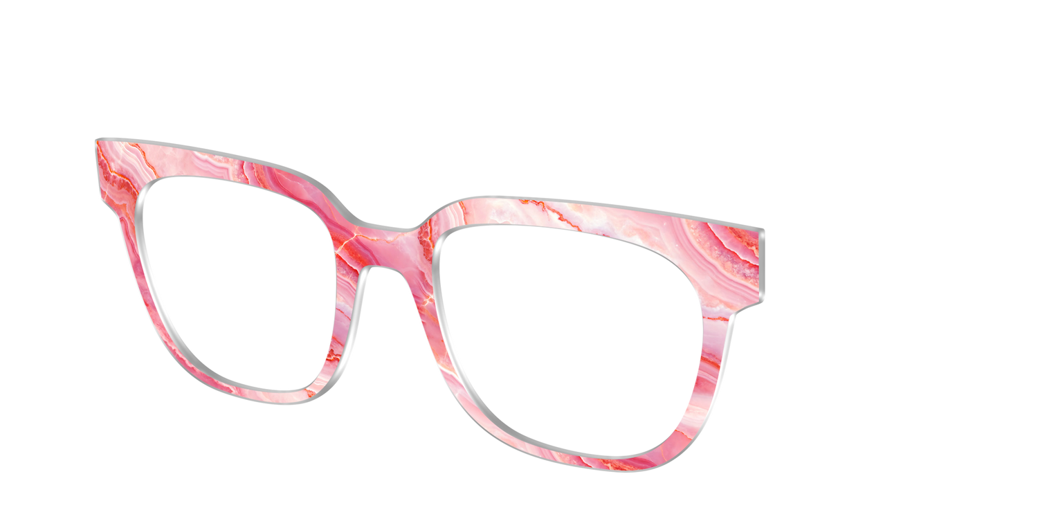 The Rose Quartz Geode - Angle Top Image - Pair Eyewear
