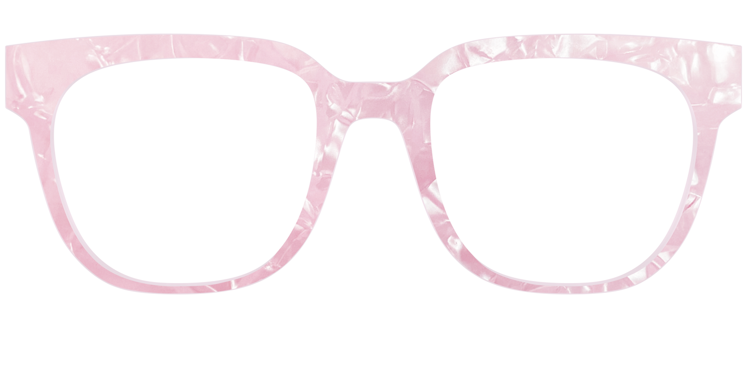 The Rose Quartz Pearl Marble - Front Top Image - Pair Eyewear