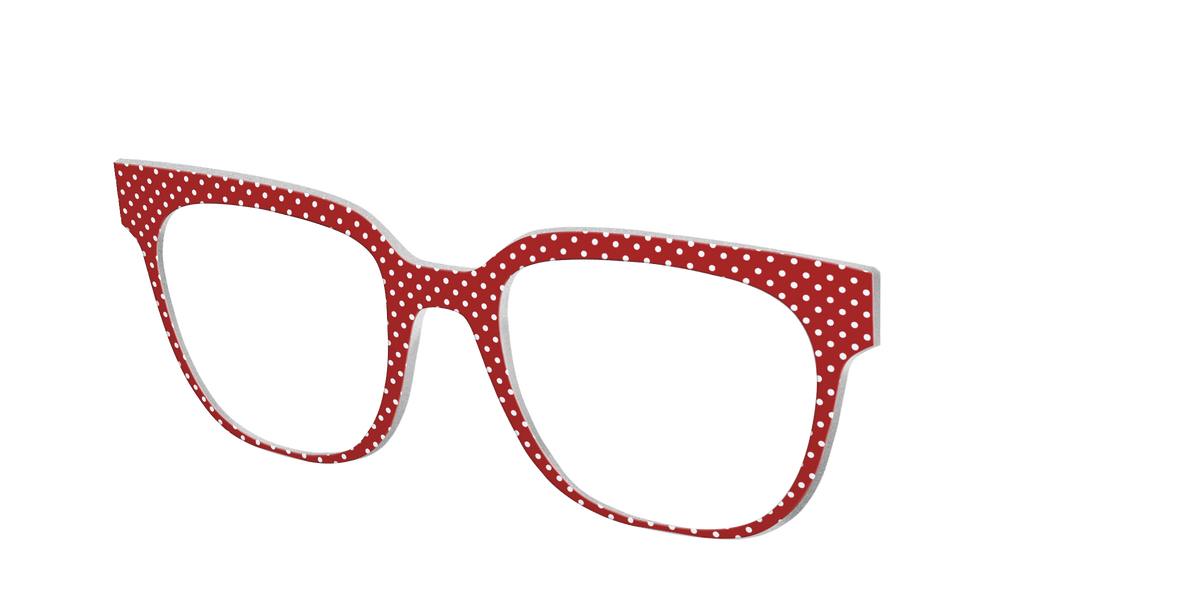 The Ruby Pin Dot - Angle Top Image - Pair Eyewear