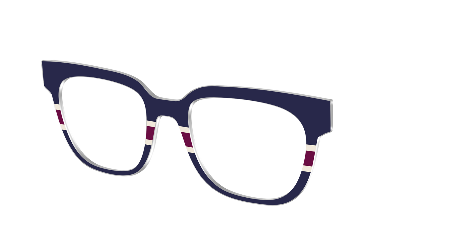 The Rugby Stripes - Angle Top Image - Pair Eyewear