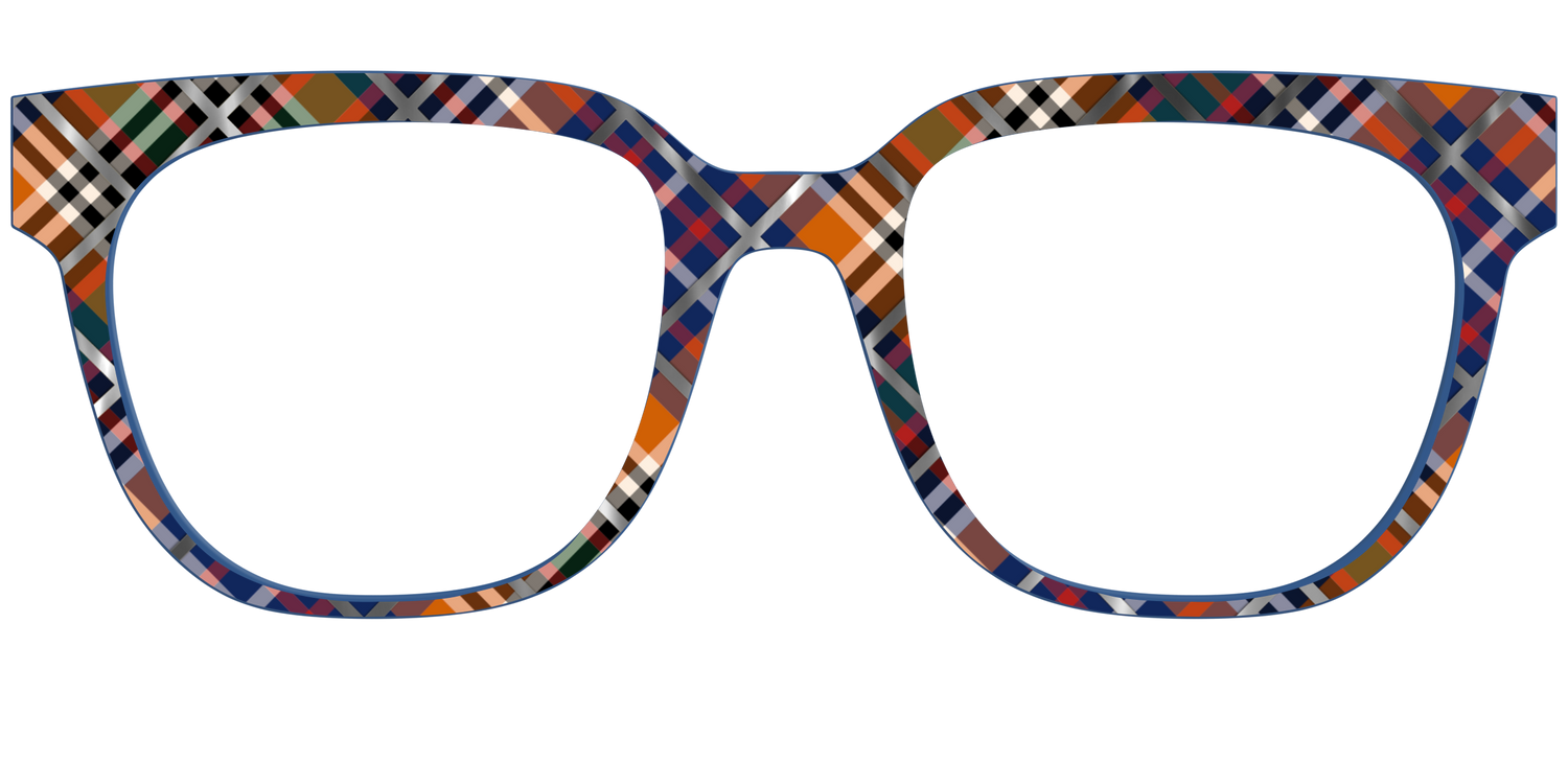The Scholastic Plaid with Foil - Front Top Image - Pair Eyewear