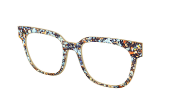 The Seashell Tortoise with Holographic Glitter - Angle Top Thumbnail - Pair Eyewear