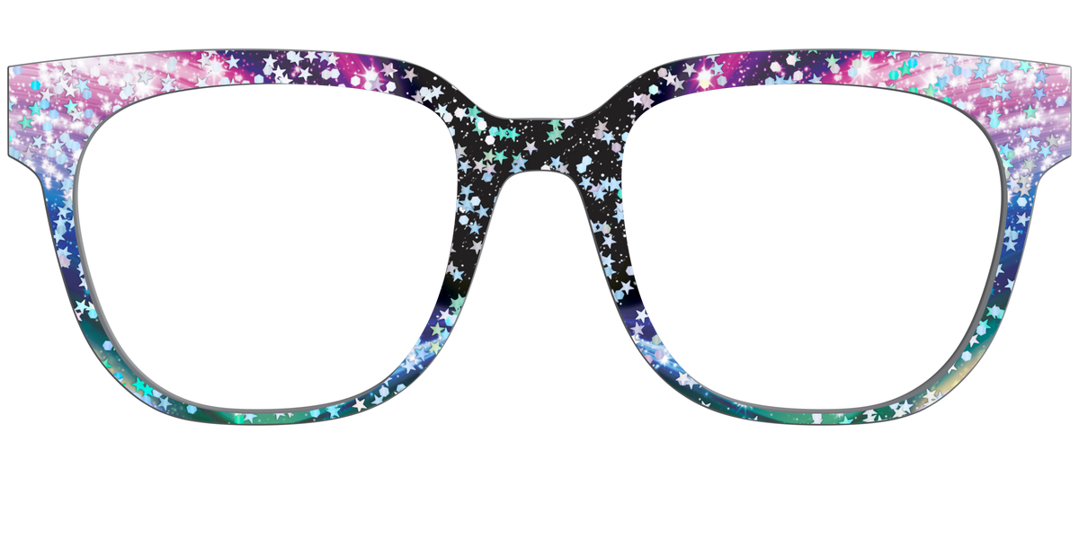 The Stella Nebula with Star Glitter - Front Top Image - Pair Eyewear