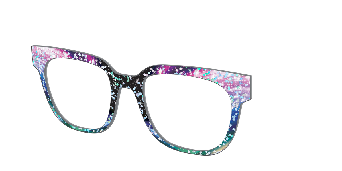The Stella Nebula with Star Glitter - Angle Top Image - Pair Eyewear