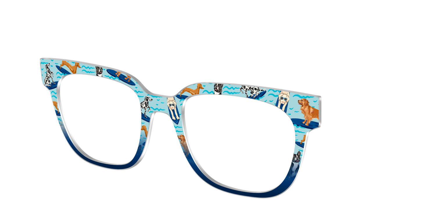 The Surf's Up Pups - Angle Top Image - Pair Eyewear