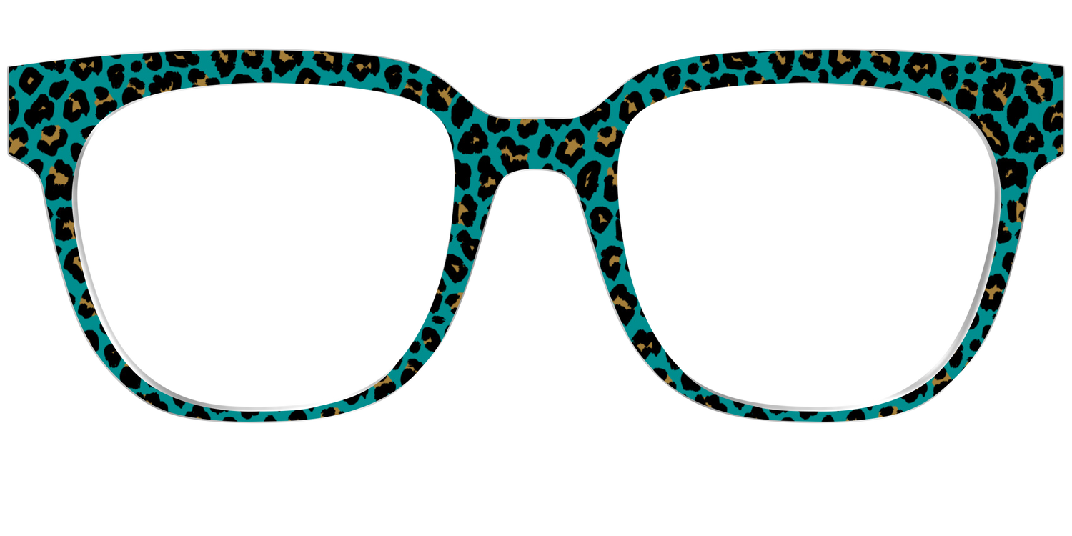 The Teal Leopard - Front Top Image - Pair Eyewear