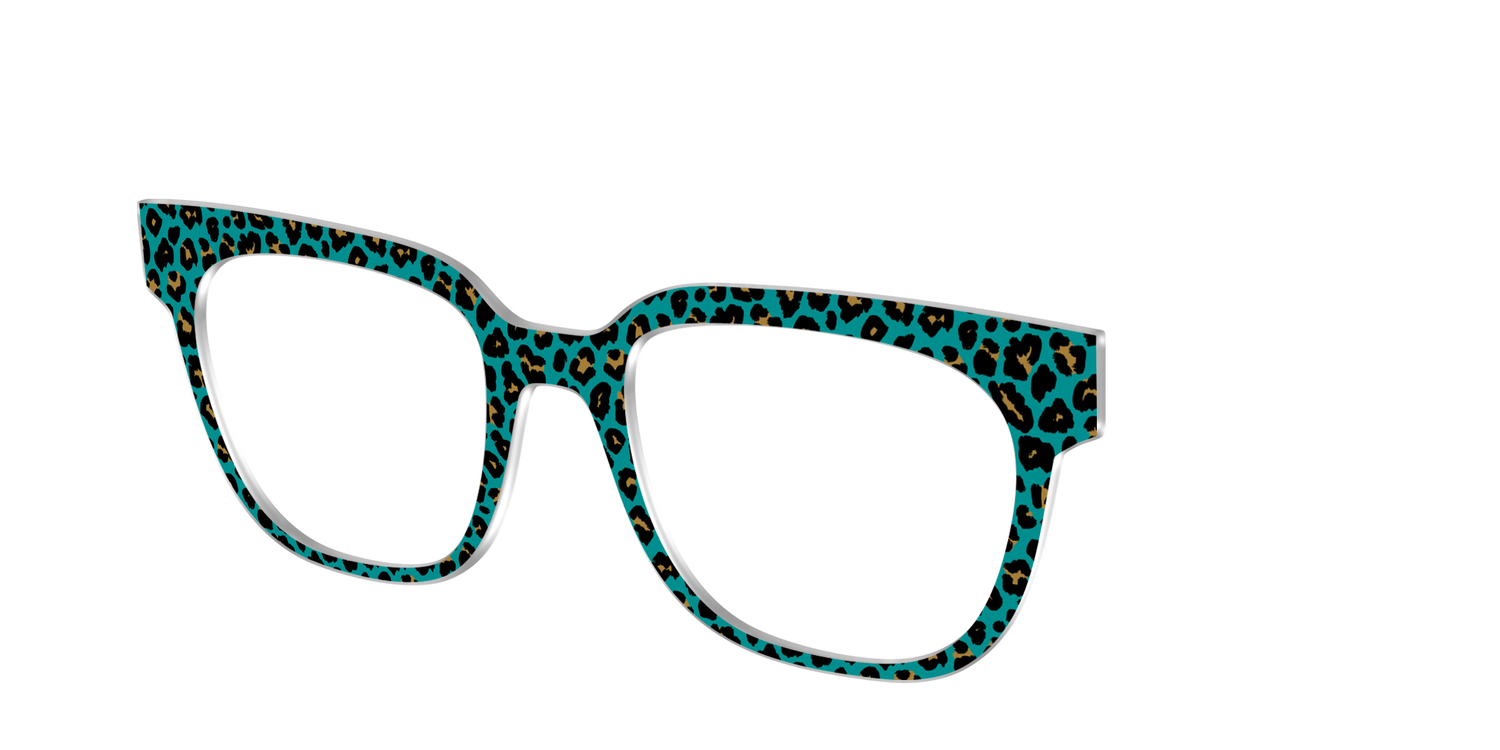 The Teal Leopard - Angle Top Image - Pair Eyewear