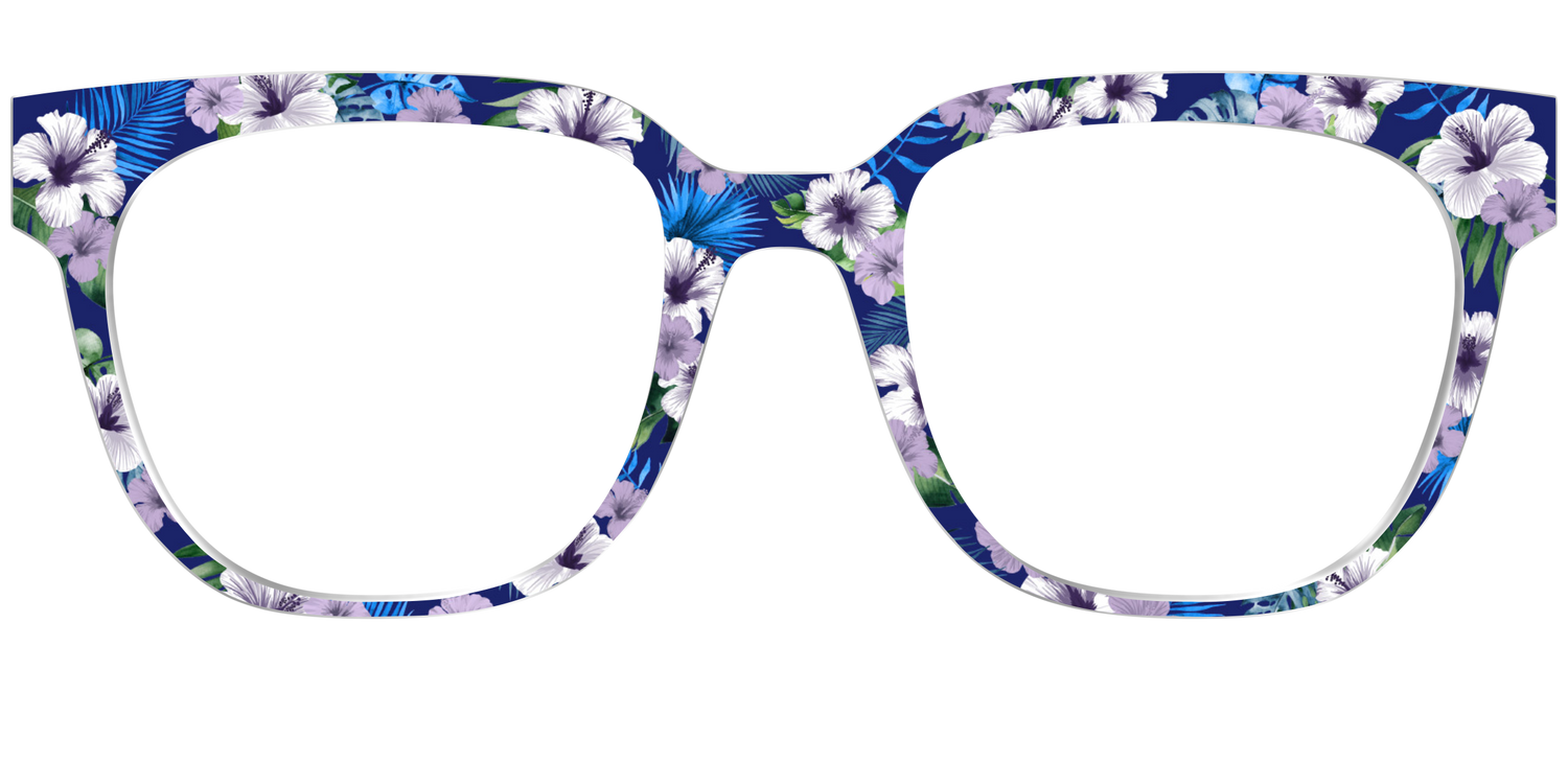 The Tropical Blue Blossoms - Front Top Image - Pair Eyewear