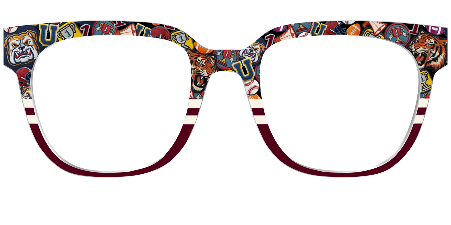 The Varsity Patches Split - Front Top Image - Pair Eyewear