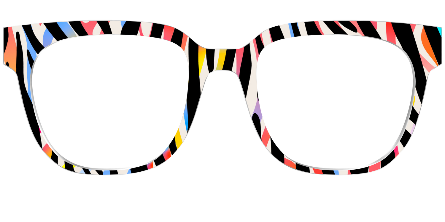 The Vivid Zebra Stripes - Front Top Image - Pair Eyewear