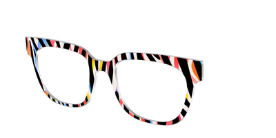 The Vivid Zebra Stripes - Angle Top Thumbnail - Pair Eyewear