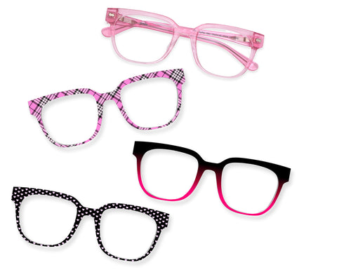 The Murphy - Pink Glitter Clear - Pair Eyewear