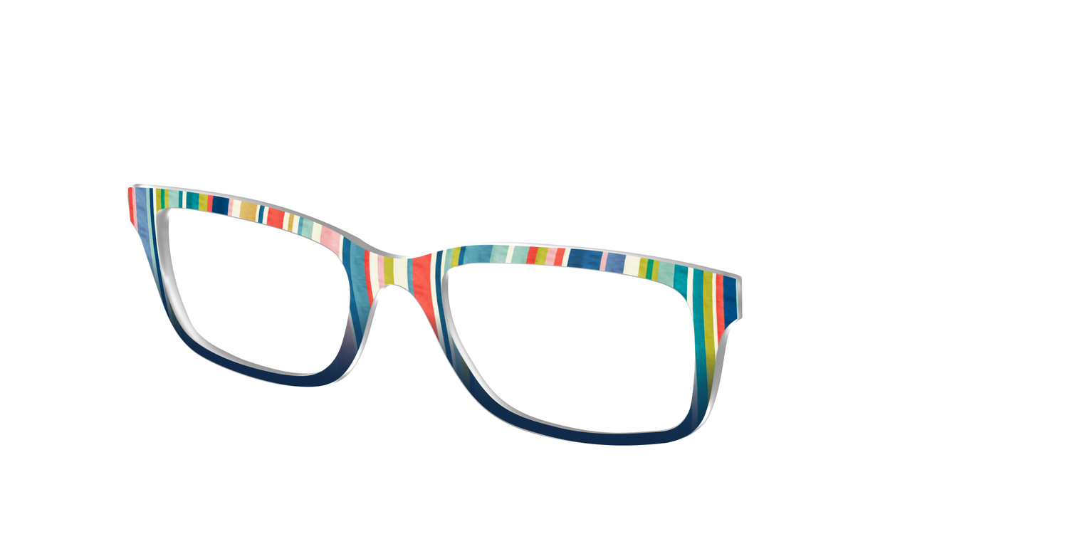 The Beach Bum Stripes - Angle Top Image - Pair Eyewear