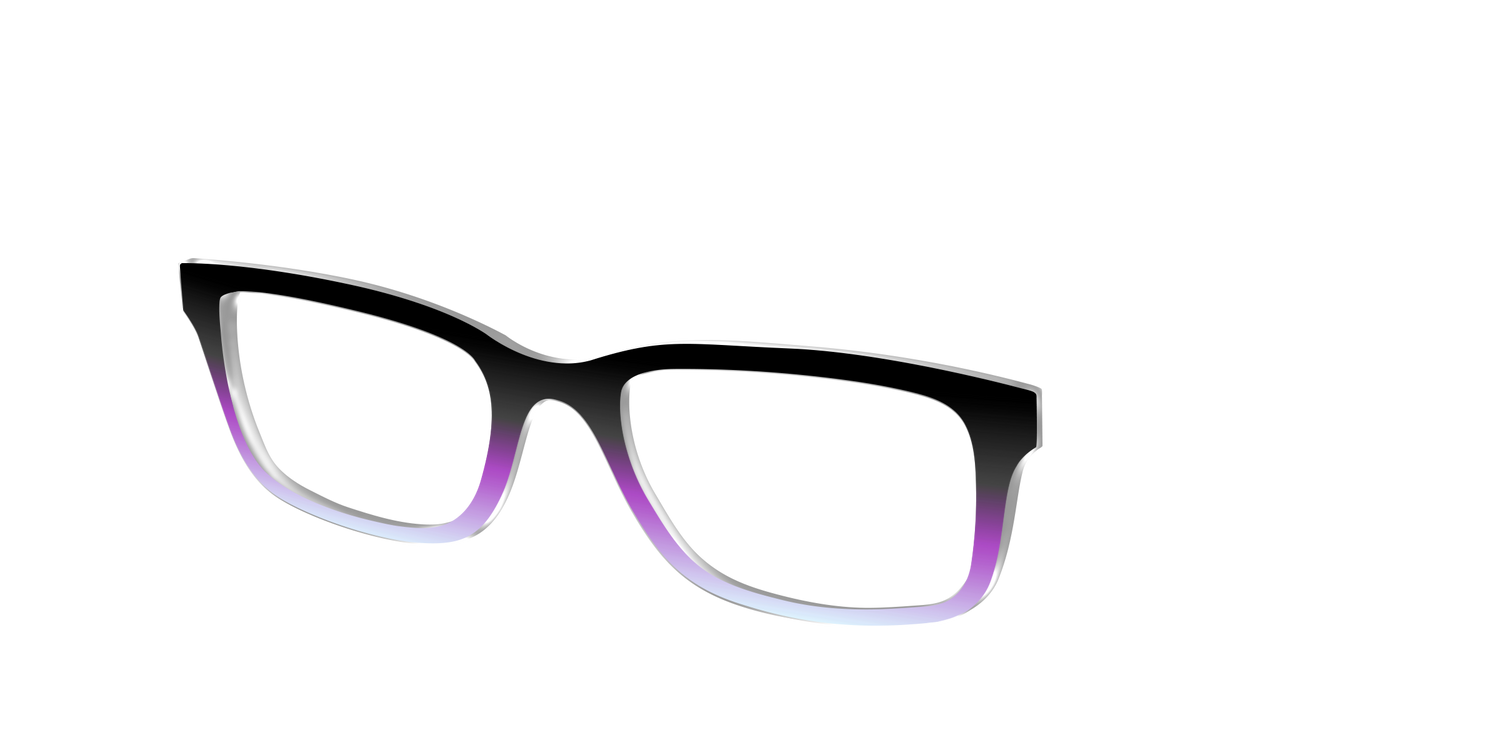 The Black to Pale Periwinkle Gradient - Angle Top Image - Pair Eyewear
