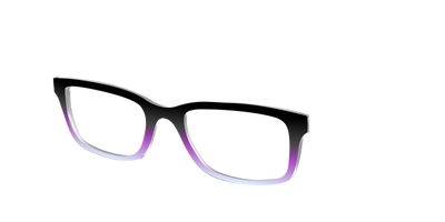The Black to Pale Periwinkle Gradient - Angle Top Thumbnail - Pair Eyewear