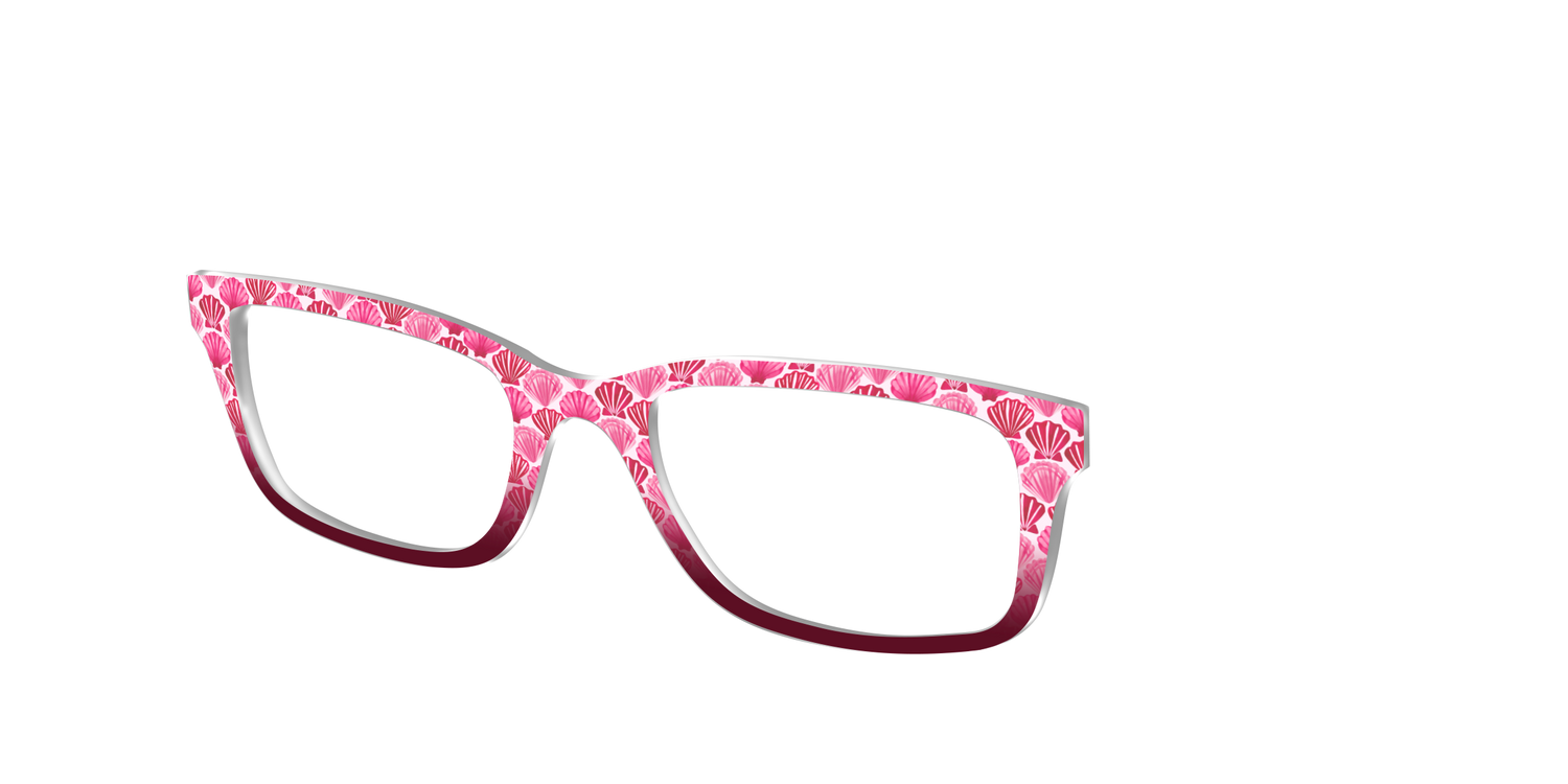 The Cerise Shell Scallop - Angle Top Image - Pair Eyewear