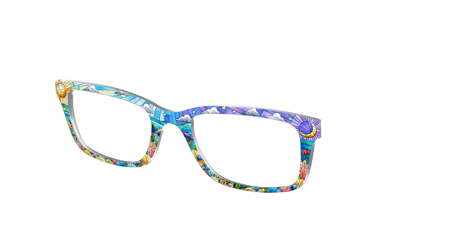 The Coral Reef Stained Glass - Angle Top Image - Pair Eyewear
