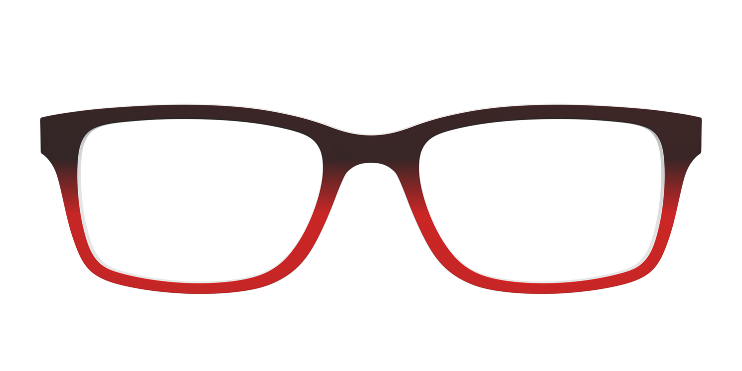 The Currant to Scarlet Red Gradient - Front Top Image - Pair Eyewear