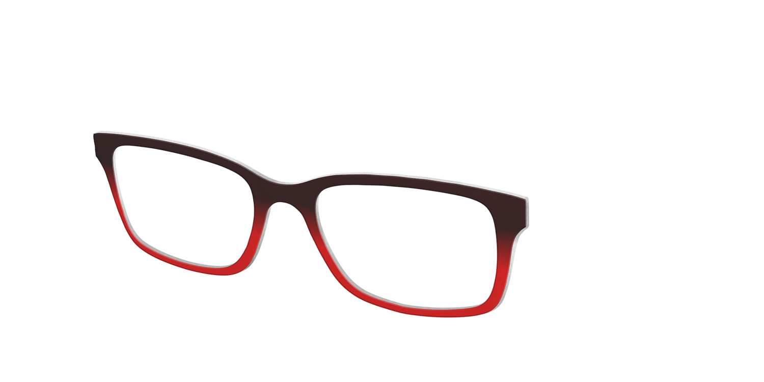 The Currant to Scarlet Red Gradient - Angle Top Image - Pair Eyewear