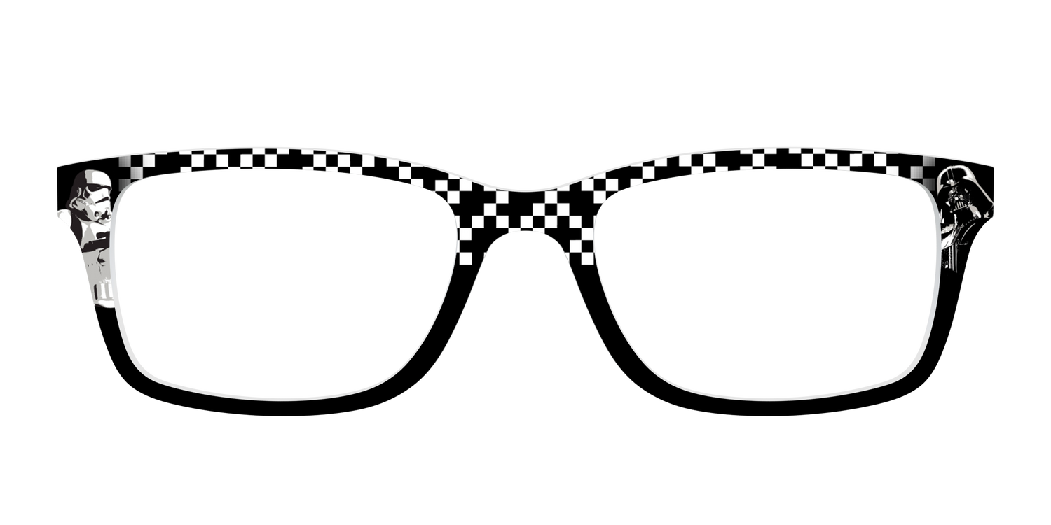Dark Side Checker Split - Front Top Image - Pair Eyewear