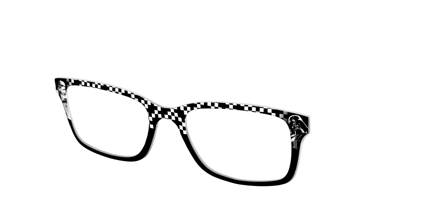 Dark Side Checker Split - Angle Top Image - Pair Eyewear