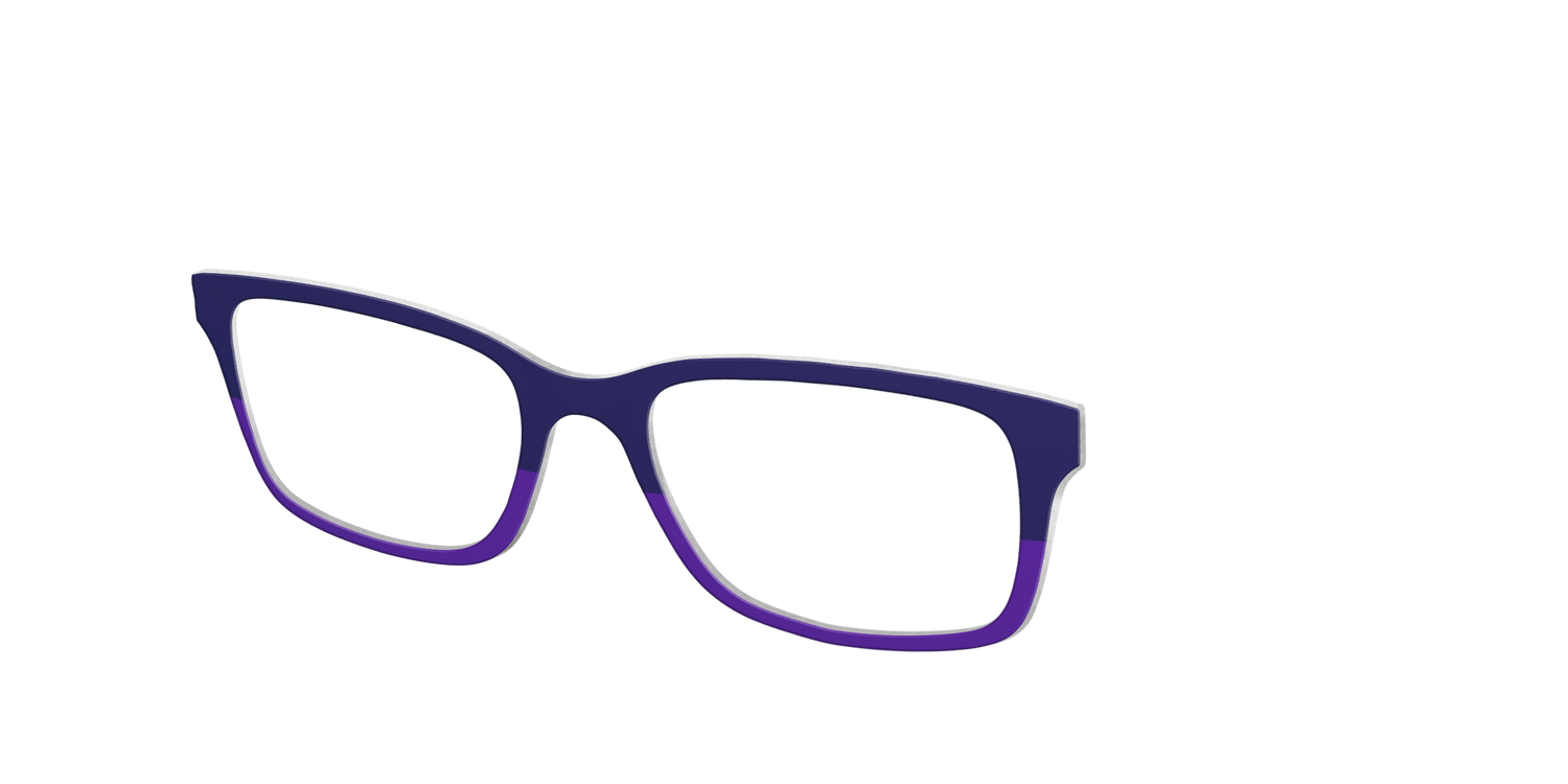 The Eggplant & Grape Split - Angle Top Image - Pair Eyewear