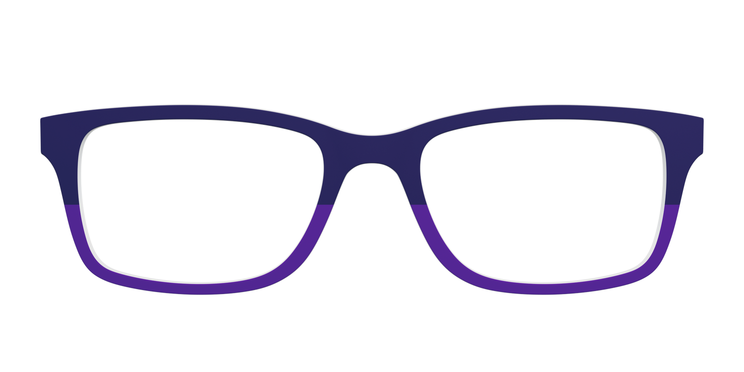 The Eggplant & Grape Split - Front Top Image - Pair Eyewear