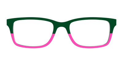 The Emerald and Flamingo Split - Front Top Thumbnail - Pair Eyewear