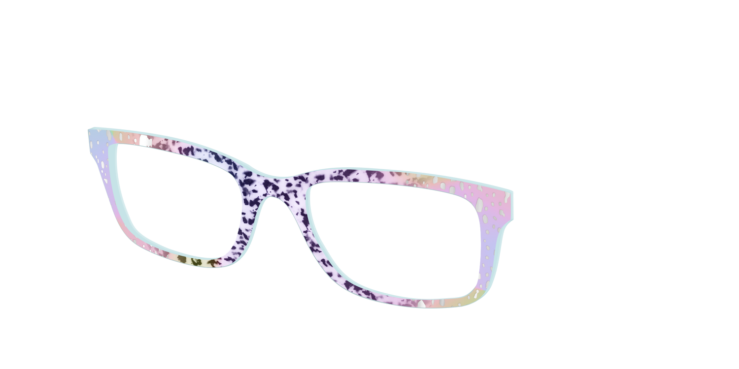 The Fairy Spots with Silver Foil - Angle Top Image - Pair Eyewear