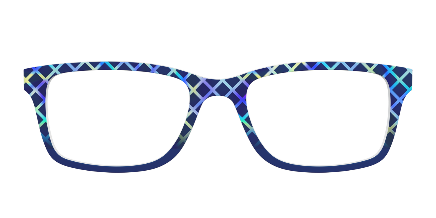 The Frozen Gradient Plaid - Front Top Image - Pair Eyewear
