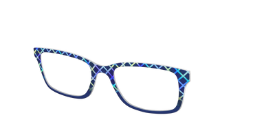 The Frozen Gradient Plaid - Angle Top Thumbnail - Pair Eyewear