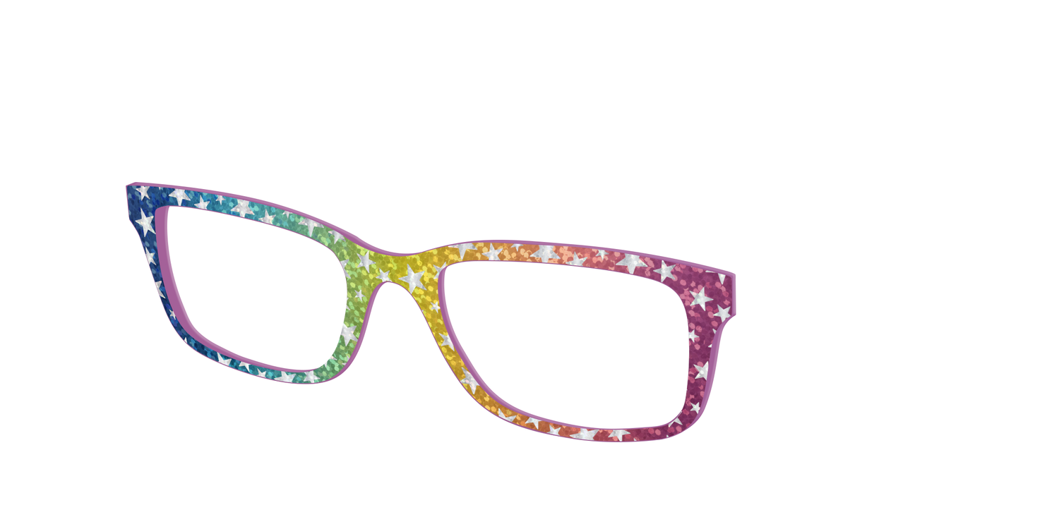 The Iridescent Rainbow Stars - Angle Top Image - Pair Eyewear